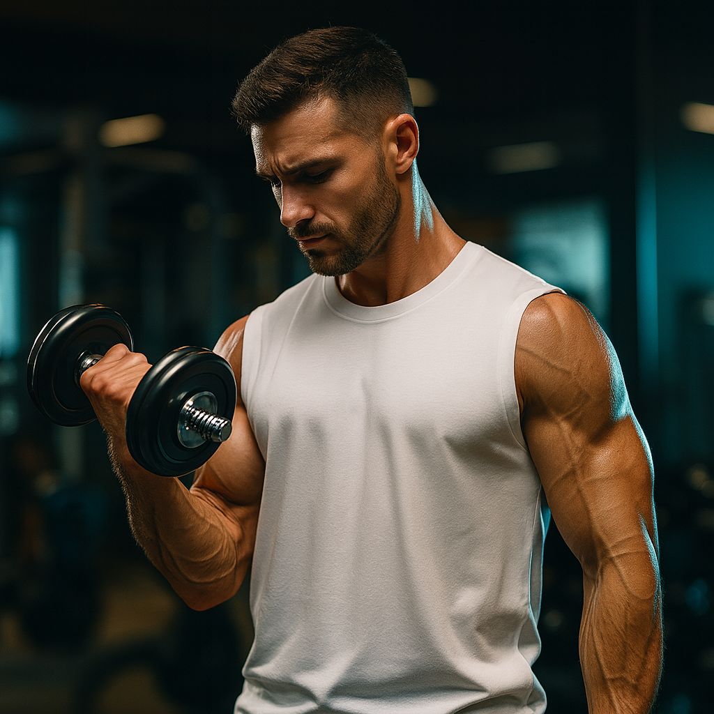 Detalle de tela / costuras de la musculosa